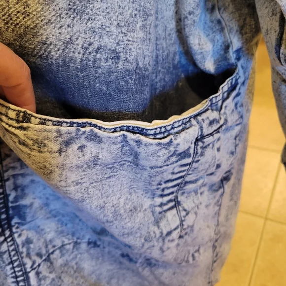 🧥EUC~VINTAGE ACID WASH DENIM COAT - Picture 10 of 15